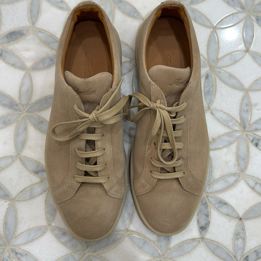 Aurelian Tan Suede Sneakers Size 42 worn once
